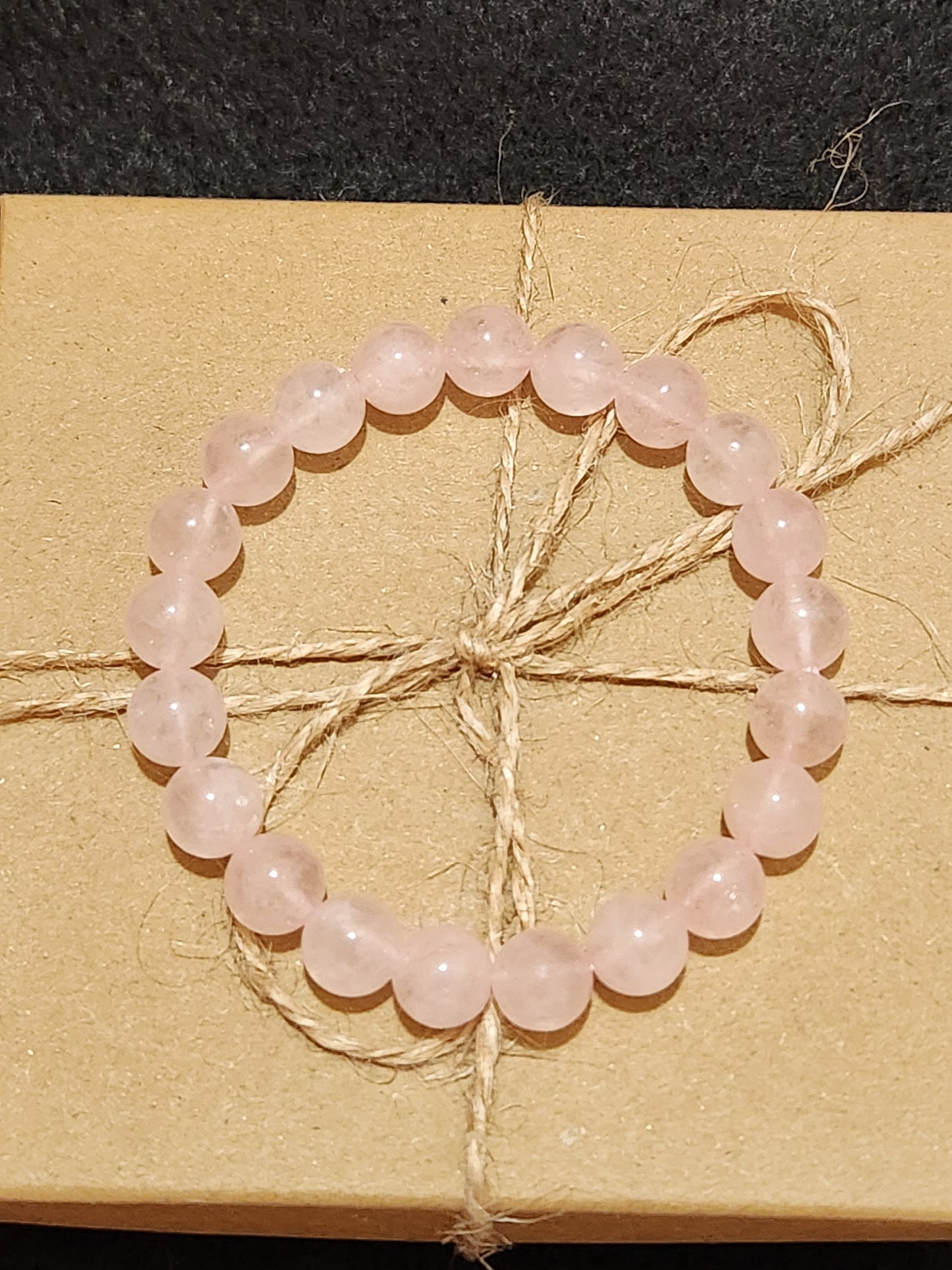 Rose Quartz Stone Bracelet - unconditional love - compassion - balance - harmony