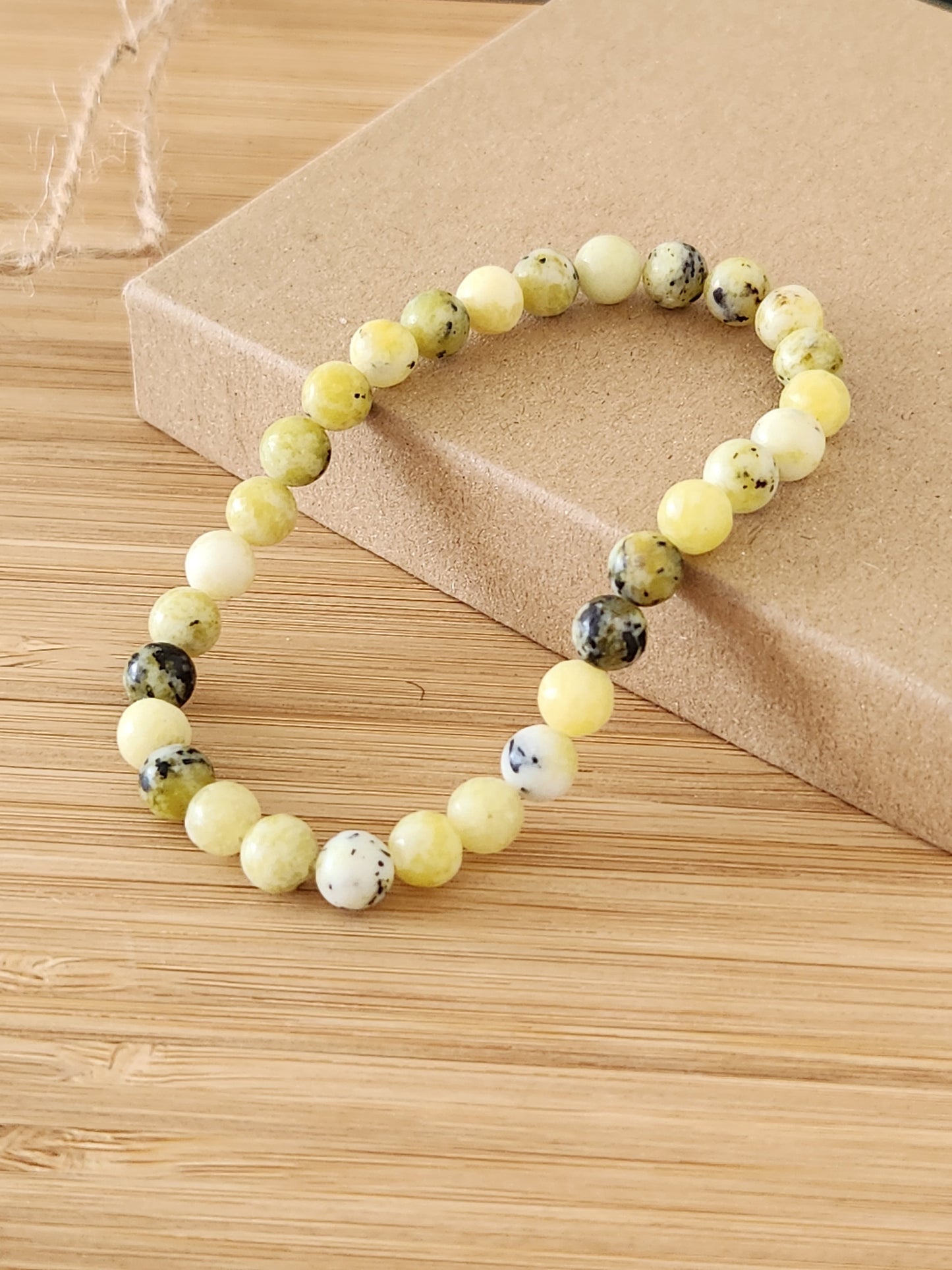 Chinese Jade Stone Bracelet - love - good health - purity - balance - harmony