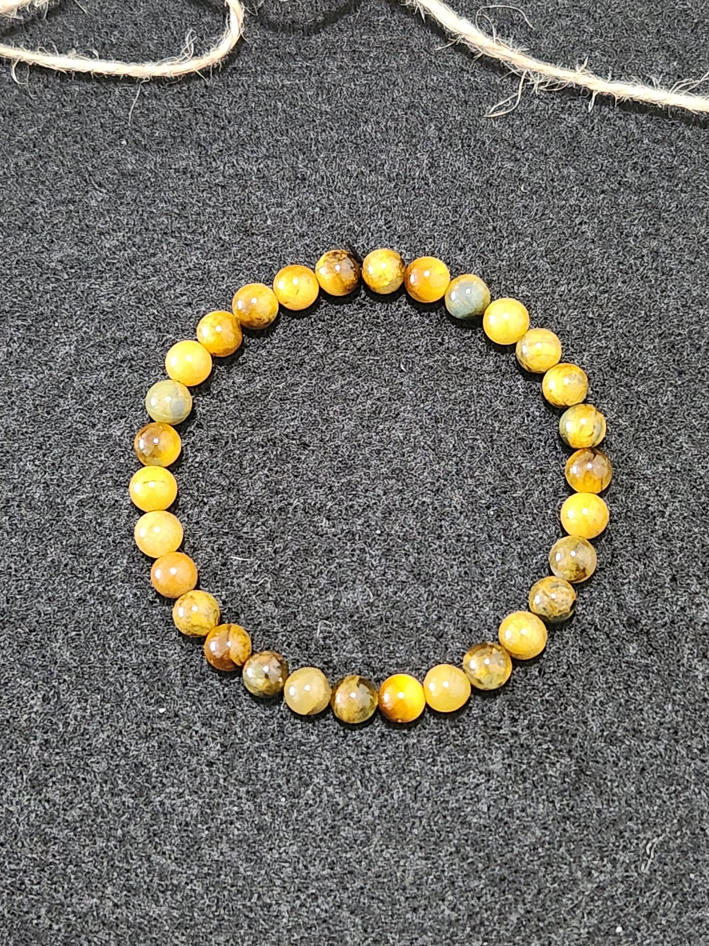 Golden Pietersite Stone Bracelet - 6mm stones - cleansing - will power - embrace change