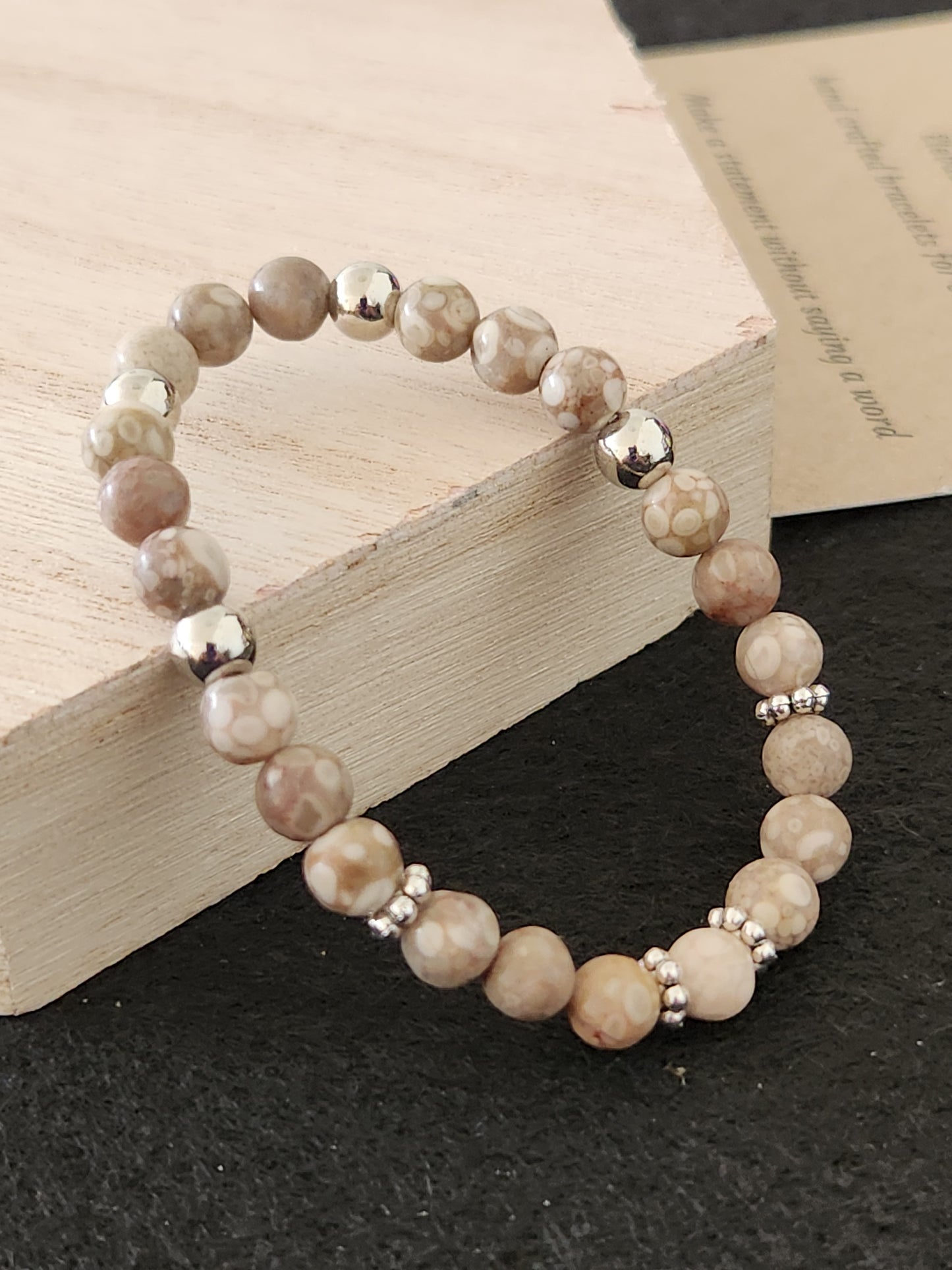 Maifanite Stone Bracelet - 6mm stones - revitalization - healing - peace - luck