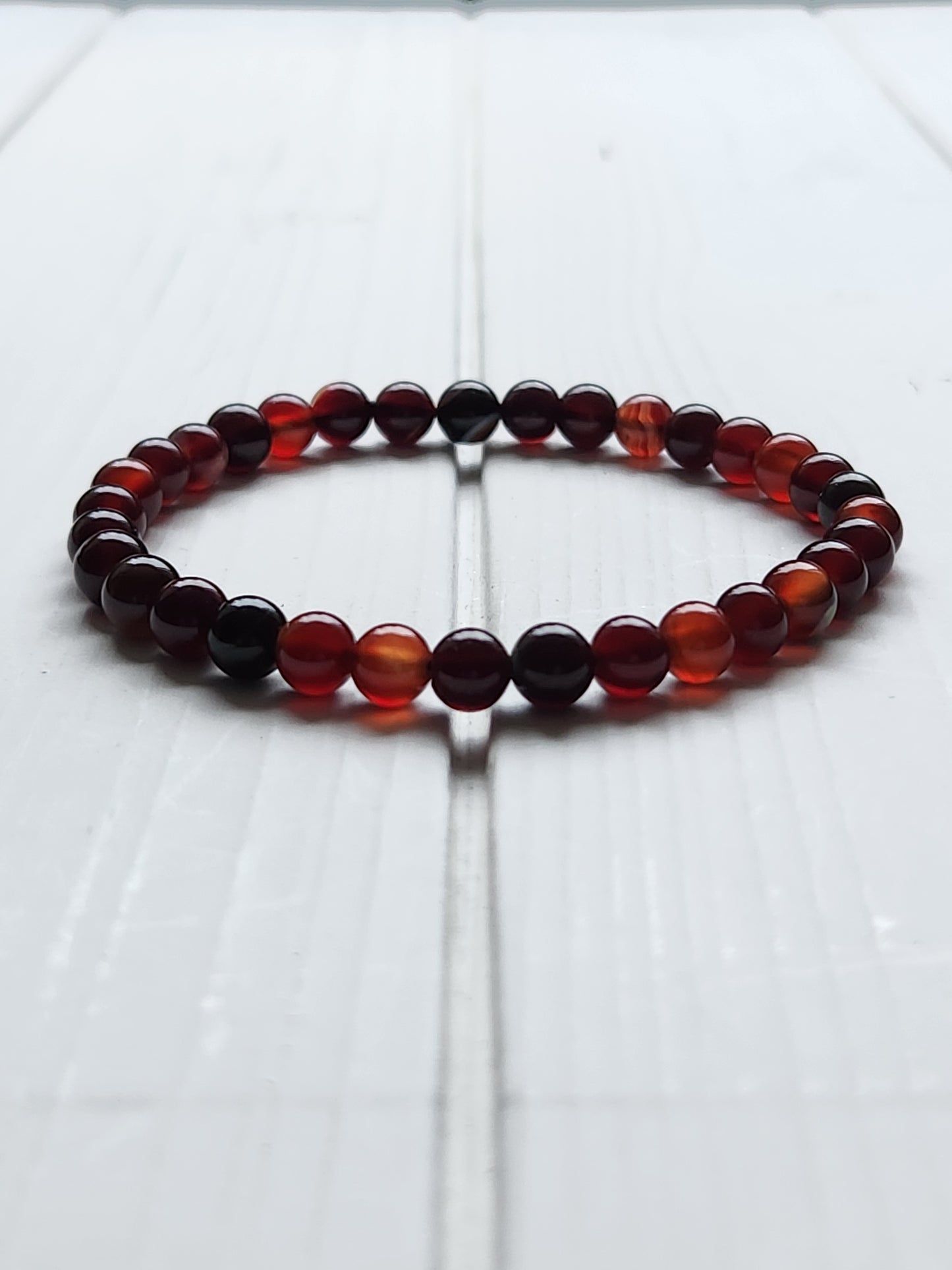 Wine Red Agate Stone Bracelet - 6mm stones - vitality - growth - calming - spiritual