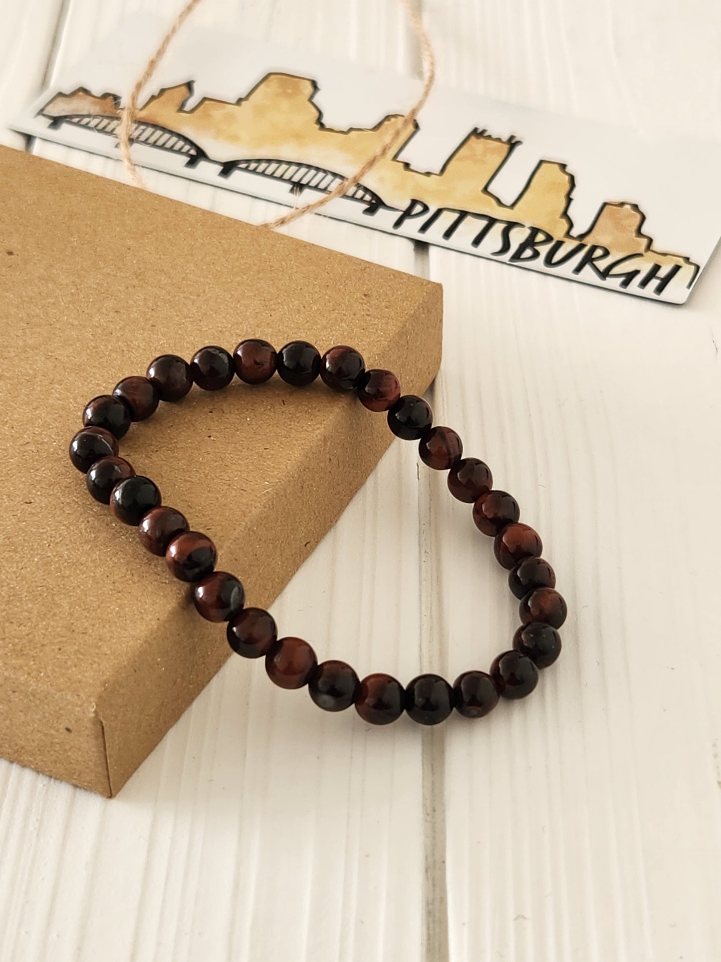 Red Tiger Eye Bracelet - Strength- courage - passion