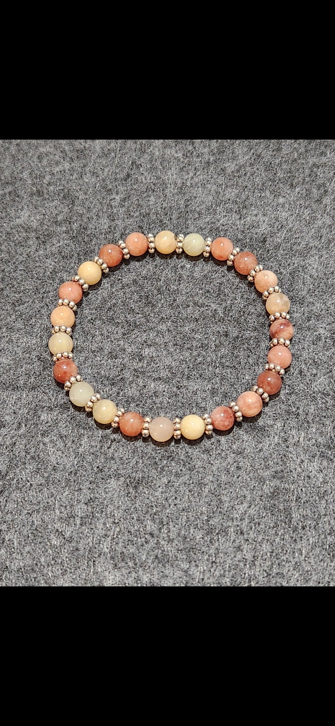 Sunstone Bracelet with accents - optimism - supportive - confidence - self worth - stress
