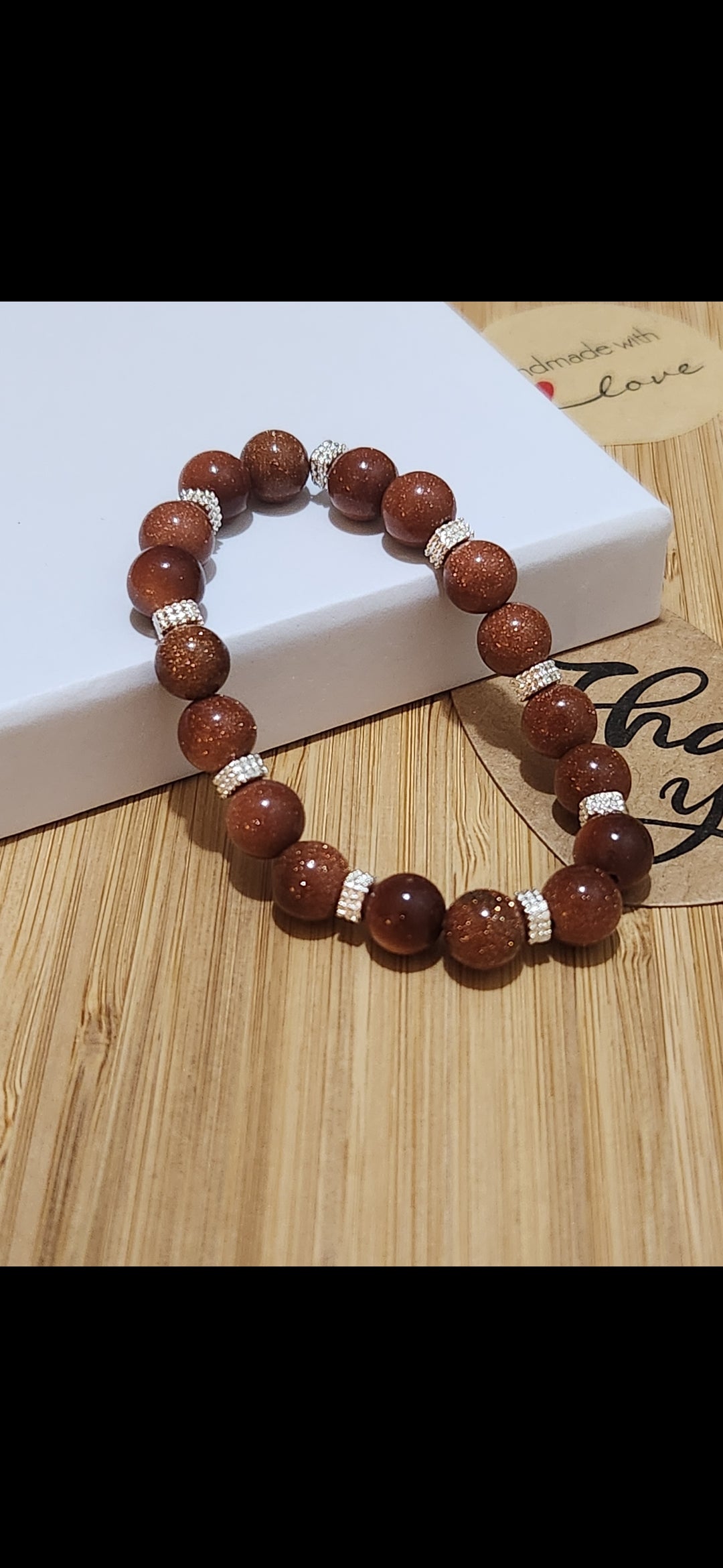 Sandstone bracelet with  accents - confidence - creativity - dreaming